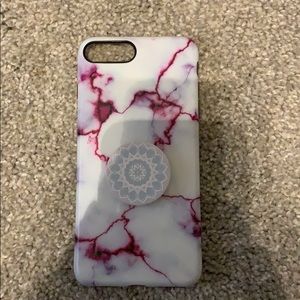 I phone 7 plus case with pop socket